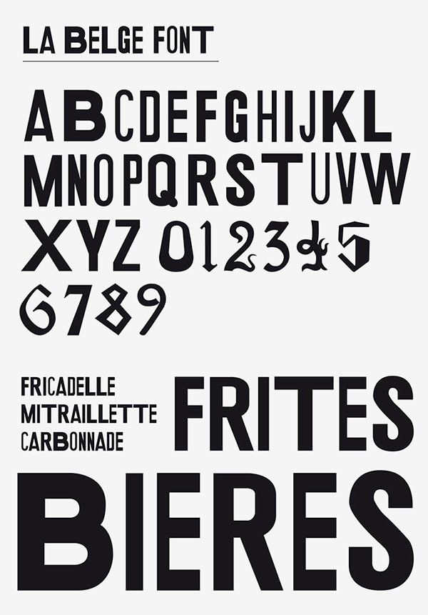 glyphset typographie BelgeFonte